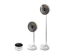 Ventilateur sur Pied oscillant Portable avec contrôleur Ventilateur de Bureau Pliable Ventilateur sur Pied alimenté Rechargeable Camping (Hauteur 92 cm)