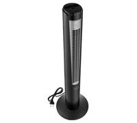 Ventilateur sur pied, oscillation à 70°, 3 vitesses, 4 modes et minuterie 12 heures, ventilateur de sol à haute vitesse (5,3 m/s), flux d'air puissant pour chambre, salon, maison, bureau, noir