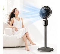 Ventilateur sur pied pour chambre, ventilateur de socle alimenté par USB avec 3 vitesses, hauteur réglable de 58-80 cm, ventilateur de sol silencieux pour la maison, le bureau, le dortoir, le camping