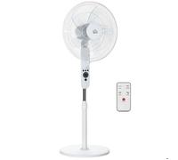 Ventilateur sur pied puissant - HOMCOM - 45 W - réglable en hauteur 110-124 cm - télécommande - 3 vitesses, oscillation et minuterie