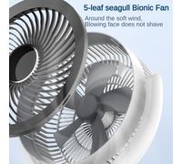 Ventilateur sur pied sans fil Zimilo avec télécommande, 7 vitesses, minuterie 12 heures, écran LED, hauteur réglable, oscillation, pour le bureau et la maison