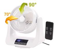 Ventilateur sur pied - SICHLER HAUSHALTSGERATE - Oscillation 3D - 45 W - Blanc - Télécommande