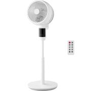 Ventilateur sur pied SucceBuy avec oscillation à 80°, moteur à courant continu silencieux, télécommande, 9 vitesses, 4 modes, minuterie et hauteur réglable – idéal pour une utilisation à domicile