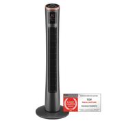 Ventilateur sur pied TZS First Austria avec télécommande | Ventilateur sur pied de 102 cm | Oscillation à 50°, avec minuterie et 3 vitesses | Ventilateur très silencieux avec écran d'affichage | Gris
