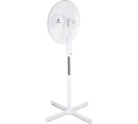Ventilateur sur pied - Ventilateur de sol - Rafraîchisseur d'air - Refroidissement de pièce - Flux d'air puissant et silencieux - 40 cm - Blanc