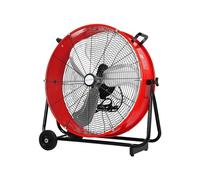 Ventilateur sur Pied Ventilateur électrique Industriel 24" Ventilateur à Tambour Haute Vitesse 8100 CFM Ventilateurs industriels à 3 Vitesses pour Atelier métallique Robuste (Rouge)