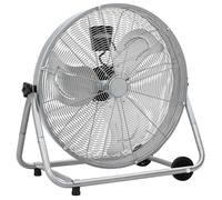 Ventilateur tambour industriel - vidaXL - Argenté - 73x42x70 cm - Aluminium - Inclinable à 360° - Deux roues