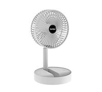 Ventilateur télescopique pliable sans fil portable rechargeable par USB Batterie intégrée 2000 mAh Hauteur réglable 3 vitesses pour extérieur domestique Mini ventilateur de ventilation réglable