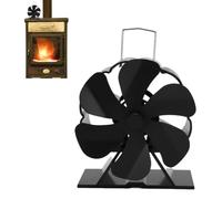 Ventilateur thermique portatif d'alliage d'aluminium ventilateur poêle bois | Ventilateur alimenté par la chaleur pour cuisinière à gaz à granulés, 11 x 8 x 12,5 cm, protection contre la surchauffe