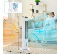 Ventilateur tour 101 cm avec télécommande et refroidissement par eau, oscillation 50°, nettoyage par humidification minuterie 8 H