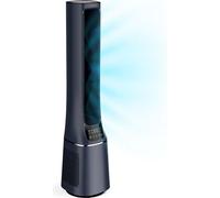 Ventilateur tour avec purification d'air Midea AMS150-PBW, Smart WiFi, télécommande, filtre H13 HEPA, 10 vitesses, mode ION, direction intelligente de l'air, mode veille, affichage LED