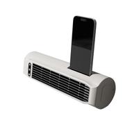 Ventilateur Tour De Bureau Portable Rechargeable - Mini Ventilateur Sans Fil 3000 MAh 3 Vitesses Réglables | Support De Téléphone - Convient Pour Bureau, Dortoir, Cuisine, Chambre À Coucher, Camping,