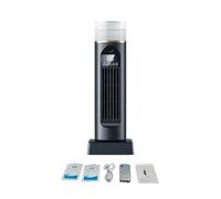 Ventilateur Tour De Bureau | Sans Pales Silencieux 3 Vitesses Rechargeable Rafraîchisseur De Table | Ventilateur Rafraîchissant Air Froid - Pour Intérieur Maison Chambre Bureau Salle D'Étude Dortoir A