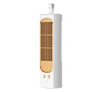 Ventilateur tour oscillant - Rechargeable par USB - 3 vitesses oscillant silencieux - Petit ventilateur de bureau - Pour salon, cuisine, bureau, appartement, table de sol, camping, voyage, voyage