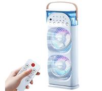 Ventilateur tour pour bureau - Dispositif de refroidissement | Ventilateur tour de bureau USB en ABS refroidissement à 3 vitesses avec humidificateur à cinq buses avec télécommande et L