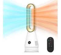 Ventilateur Tour Sans Pales avec Chauffage Et Refroidissement Électrique, silencieux de 32 dB, économe en énergie(blanc).