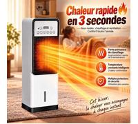 Ventilateur tour tout-en-un chaud et froid écran digital télécommande oscillation minuterie chauffage PTC céramique