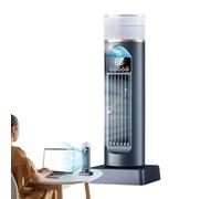 Ventilateur tour très silencieux pour chambre à coucher, ventilateur tour très silencieux, climatisation mobile, 6 niveaux avec télécommande, refroidissement à 120 °, avec réservoir d'eau, pour salons