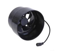 Ventilateur tubulaire silencieux - 12 V - 110 mm - 3600 tr/min - 5 W - Pour cave, salle de bain, cuisine, abri pour animaux, serre - Circulation efficace de l'air - 110 mètres cubes par heure - Noir
