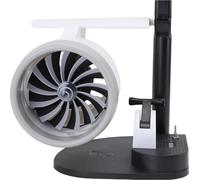 Ventilateur turbine de bureau avec humidificateur 3 en 1 à vitesse réglable 4000rpm avec chargeur sans fil 15W Moteur en forme de bureau Lumière rouge
