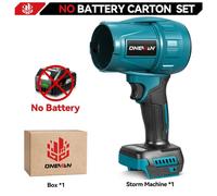Ventilateur turbo électrique - Souffleur d'air sans fil - 350 m/s - 3500 W - 21 V - Moteur sans balais - Haute pression - Livré sans batterie