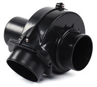 Ventilateur turbo électrique - Ventilateur d'admission d'air universel - 7,6 cm - Amélioration des performances et économie de carburant - Pour voitures, camions et SUV - ABS - Noir