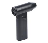 Ventilateur turbo portatif avec écran numérique, force du vent 100 000 tr/min, 6 vitesses réglables, rechargeable 6000 mAh, lumière LED pour camping en plein air et dépoussiérage, noir