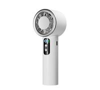 Ventilateur turbo portatif d'été à compression de glace, 3 vitesses de vent réglables, mini ventilateur personnel à piles - BLANC
