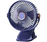 Ventilateur USB Clip 5 Vitesses Silencieux Bureau(F50 Blue) | 5 vitesses réglables, mode turbo puissant, fonctionnement silencieux, pour idéal bureau et chambre