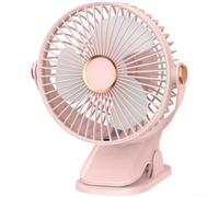Ventilateur USB Clip 5 Vitesses Silencieux Bureau(F50 Pink) | 5 vitesses réglables, mode turbo puissant, fonctionnement silencieux, pour idéal bureau et chambre