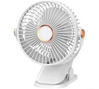 Ventilateur USB Clip 5 Vitesses Silencieux Bureau(F50 White) | 5 vitesses réglables, mode turbo puissant, fonctionnement silencieux, pour idéal bureau et chambre