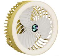 Ventilateur USB de camping portable rose avec lumière intégrée, 3 moteurs sans balais silencieux, support mural à suspendre pour tente, chambre à coucher, extérieur, voyage, accessoire de ventilation