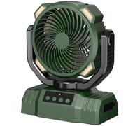 Ventilateur USB portable, 10000 mAh, ventilateur de poche avec télécommande, ventilateur de bureau avec rotation automatique, 4 minuteries | 4 vitesses | 3 lampes LED