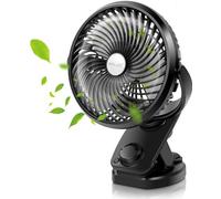 Ventilateur USB portable et rechargeable Azomor avec clip et rotation à 360 degrés
