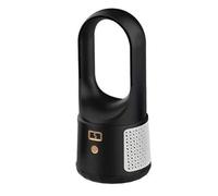 Ventilateur USB portable noir, affichage LED, 6 vitesses, silencieux, refroidissement intelligent, ventilateur de bureau