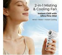 Ventilateur -Ventilateur portable avec brumisateur d'eau - Batterie USB 3000 mAhportable rechargeable -Mini ventilateur avec 100...
