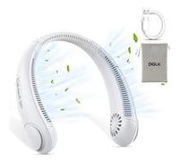 Ventilateur Wabecil Cou USB Mini Rechargeable Suspendu Portable 210*140*61mm-Blanc Blanc G