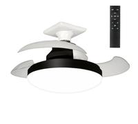 Ventilateurs de plafond avec éclairage LED, télécommande incluse 38, cm | Versatile Plafond intérieur, Ventilateur intérieur Chambre à coucher, Salon Couloir Balcon, Terrasse Extérieur Multiuse