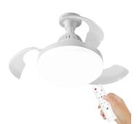 Ventilateurs De Plafond Avec Éclairage | Luminaire Ventilateur Miniature,Design Retractable Dispositif de Vent Naturel pour Appartement Dortoir Chambre a Coucher Hotel Cuisine