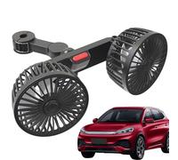 Ventilateurs de voiture pour siège arrière pour , ventilateur de voiture - double tête trois vitesses réglable ventilation de refroidissement ventilateur rotation pour camping chariot de golf