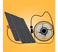 Ventilateurs extérieurs à énergie Solaire, Ventilateur Solaire Portable 5 W USB, résistant aux intempéries avec Coque en métal pour poulailler, Prise de Circulation d'air ou évacuation d'air