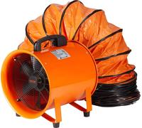 Ventilateurs industriels - 367W - AC - Ventilateur axial - Livré avec 10 mètres de tuyau - Ventilateur industriel de soufflage - Débit d'air : 1214 L/s