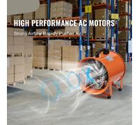 Ventilateurs industriels - 585W - Ventilateur - Ventilateur d'extraction - Extracteur industriel - et soufflant - Portatif