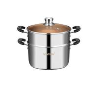 VENTION Petit Couscoussier Induction 5,3L, Cuiseur Vapeur 24 cm, Cuit Vapeur Inox
