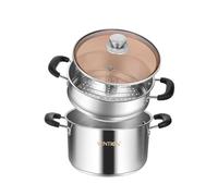 VENTION Petite Couscoussier Induction 2,5L, Cuiseur Vapeur Légumes 18 cm