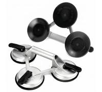 Ventouse à verre - 2 pièces - 180 kg - 3 ventouses Ø 12 cm - Poignée en aluminium