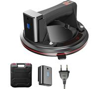 Ventouse à vide - Électrique - 20 cm - Capacité de charge 200 kg - Prise UE - Pour verre/granit/carrelage - Noir