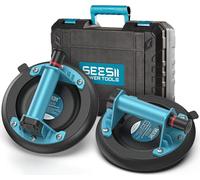 Ventouse à vide - Ventouse 20 cm - Capacité de charge 200 kg - Poignée et pompe - Modèle robuste - Pour carrelage