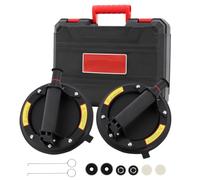 Ventouse Carrelage 2 Pièces 8" Ventouse Vitre Professionnelle avec Mallette de Rangement, Charge 200 KG Ventouse Pare-Brise Automobile, Outil de Levage pour Vitre Marbre Métal Baignoire
