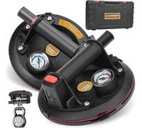 Ventouse de levage de 8 pouces avec manomètre, pour verre, carreaux, marbre. Inclut une boîte à outils, capacité de charge de 280 kg. Ventouse de levage, ventouse à vide, ventouse pour carreaux, vento
